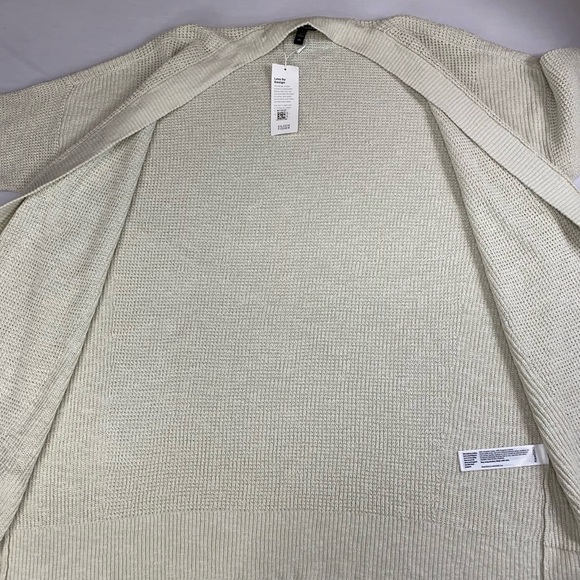 Eileen Fisher Women’s Open V Neck Cardigan Bone Long Sleeve Sweater Size L $248 - Picture 8 of 14